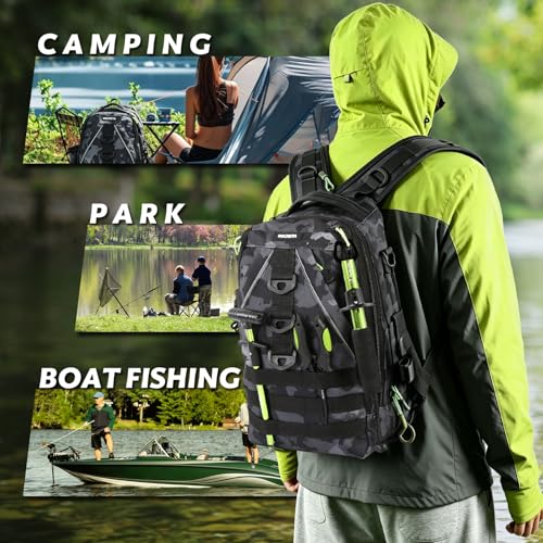 Fishing Backpack with Tackle Boxes