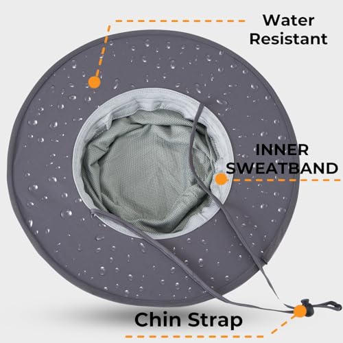 Mosquito Net Hat Safari Hat UPF 50+ Sun Protection Boonie Hats for Men with Neck Flap Fishing Hiking Hat for Men