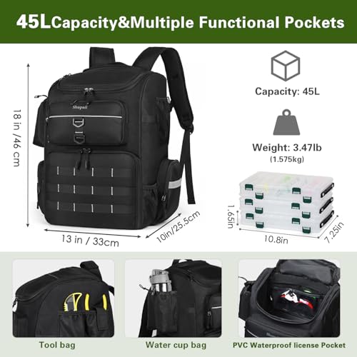 Fishing Backpack with Rod Holders