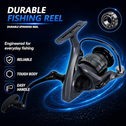 Fishing Rod and Reel Combo Kit (Light Black)
