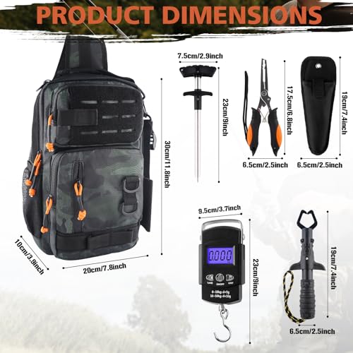 Fishing Backpack with Tackle Boxes (Green)