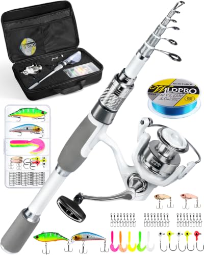 Telescopic Fishing Rod and Reel Combo Spinning Fishing Pole Kit (1.8m 6ft)