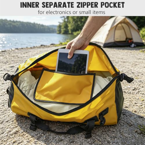 Waterproof Duffel Bag 60L Roll (Yellow / 60L)