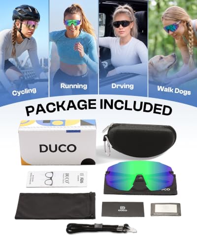 Rimless Running Cycling Sunglasses for Men Women UV400 (Green)