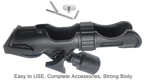 Upgraded 360° Strong Fishing Rod Holder for Kayaks (Reinforced - Round Base)