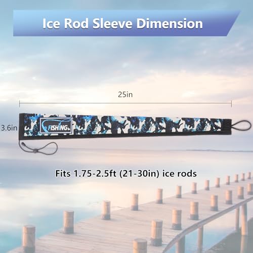 Neoprene Fishing Rod Sleeves (Gray Camo / 25")