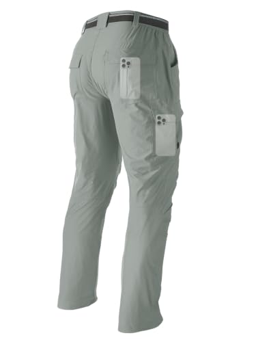 Men's Hiking Cargo Work Pants Lightweight Quick Dry Water Resistant 6 Pockets Fishing Camping Outdoor Stretch Pants