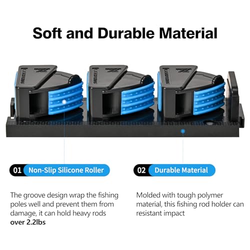 Fishing Rod Holder Vertical (Blue / 3 Slots)