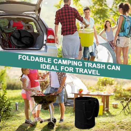 Collapsible 24 Gallon Trash Can (Black)