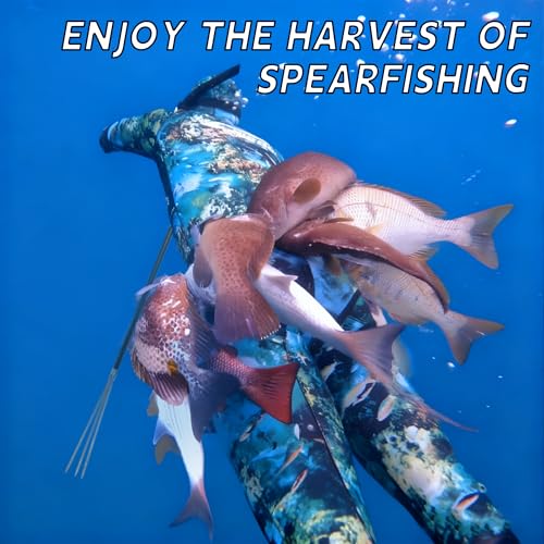 Hawaiian Sling Fishing Spear 7ft Aluminum Pole Spear 3 Prong Sling Spear Fishing Equipment Snorkeling Scuba Diving Gear Polespears Harpoon for Fishing Kayak
