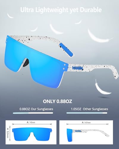 Polarized Sunglasses for Men (White/Blue)