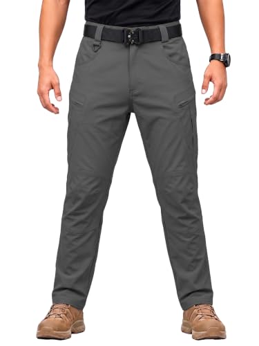 Men's Tactical Pants Ripstop Cargo Hiking Work Pants Dark Grey XXL (XX-Large / Dark Grey)