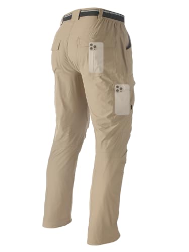 Men's Hiking Cargo Work Pants Lightweight Quick Dry Water Resistant 6 Pockets Fishing Camping Outdoor Stretch Pants