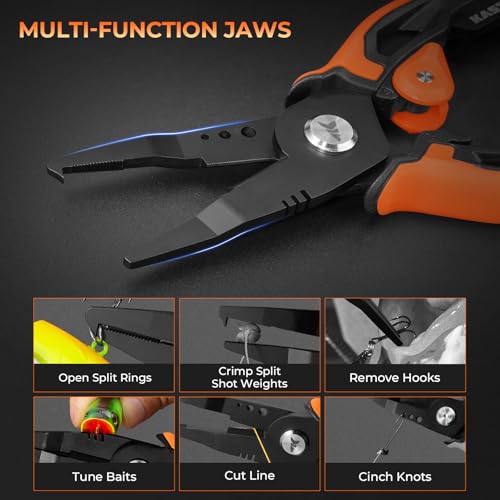 AeroVice 7.5” Fishing Pliers (7.5'' Split Ring Nose)