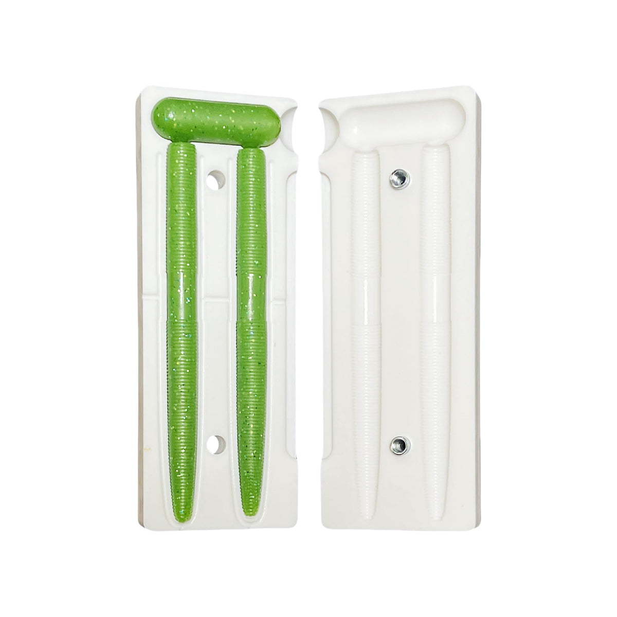 Soft Plastic Molds for Fishing Lure Stick Worms (5" 2-Cav)