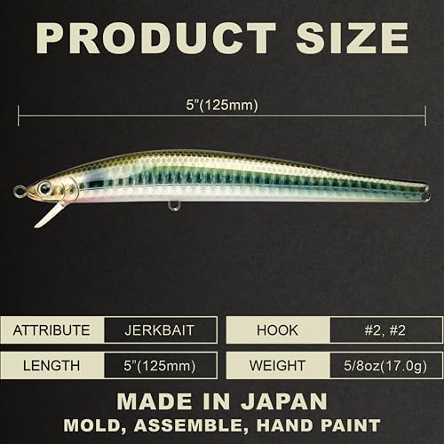 FlashMinnow 125 YAWARA Saltwater Fishing Lure (No Scales / 7357 Anchovy Venus / 125FW)