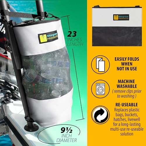 Portable Boat Trash Can (White)