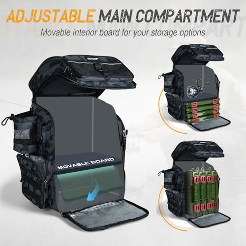Fishing Backpack with Cooler (A2:camo(without Tackle Boxes))