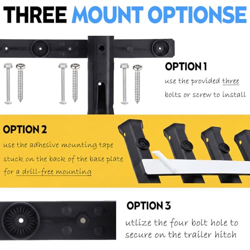 Adjustable Fishing Rod Holders for Golf Cart 4 Tube Wall Mounted Fishing Rod Holders for Boat