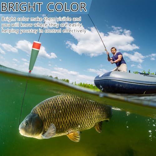 8 Pcs Popping Corks Floats for Saltwater Fishing Military Green (Military Green)