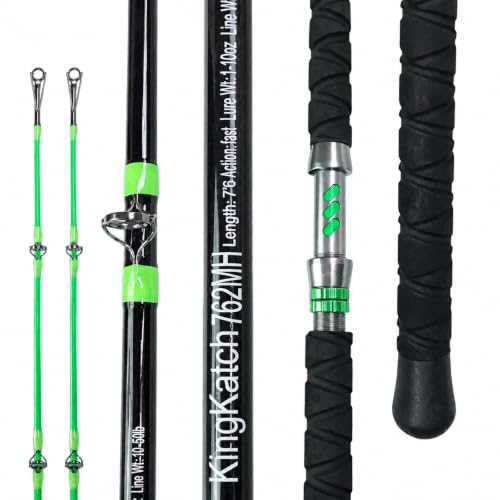 Glow Catfish Fishing Rod (Black/Green-Spin-7'6")