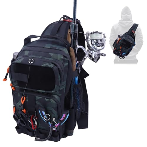 Pond Fishing Sling Backpack Tackle Storage Bag