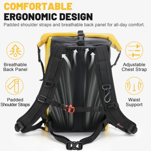 Waterproof Dry Bag Backpack 25L (Yellow / 55L)