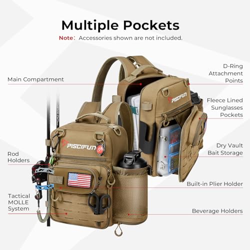 Fishing Tackle Backpack (Khaki)