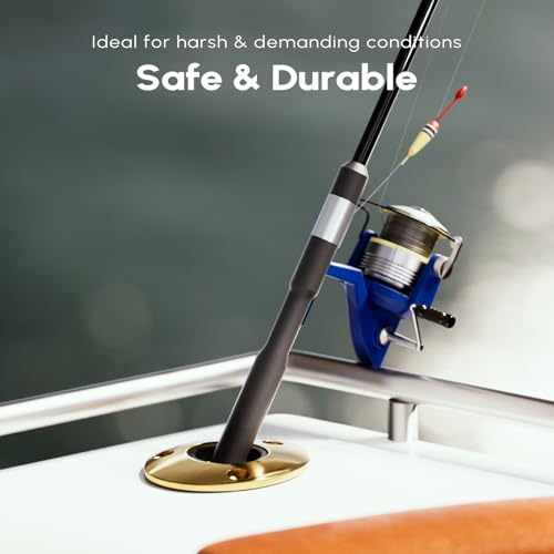 15 Degree Fishing Rod Holder 2 Pack (15 Degree - PVD Gold)