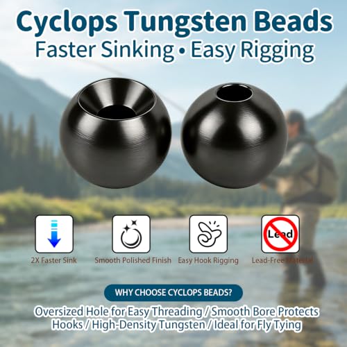 Tungsten Beads for Fly Tying Materials 50pcs Faster Sinking Deeper 13 Sizes