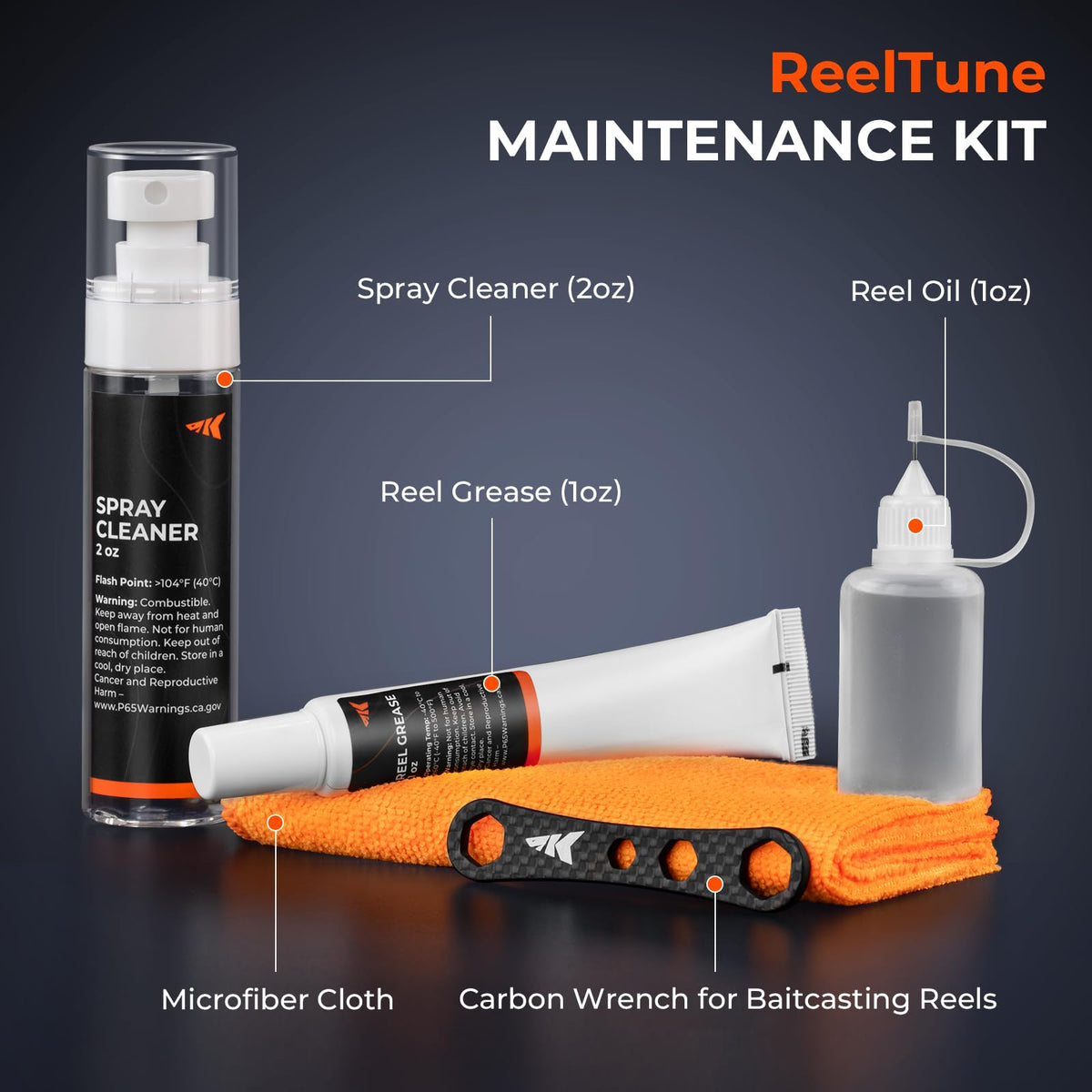 ReelTune Reel Care Kit (Reel Care Kit - With Fishing Reel Oil & Grease)