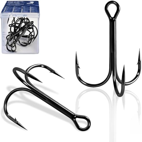 8 Pack 3 0 3X Strong Fishing Treble Hook (3/0 - 8 Pack)