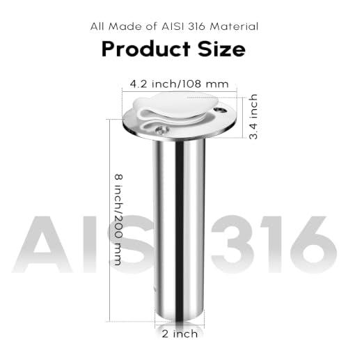 90 Degree Fishing Rod Holder 2 Pack (90 Degree - With White Cap)