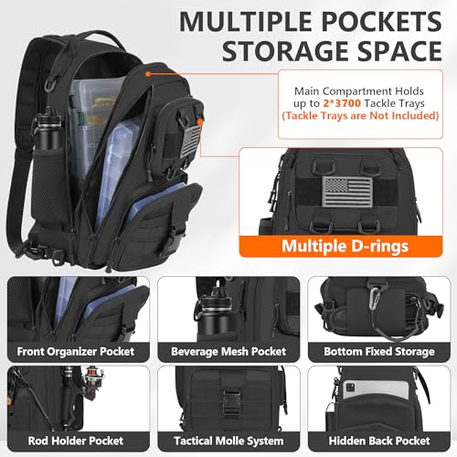 Fishing Backpack Tackle Sling Bag