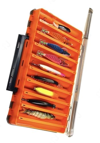Large Fishing Lure Box Organizer (Orange and White)