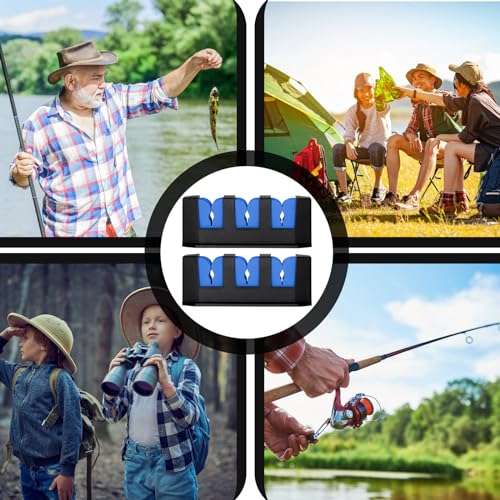 4 Pcs Rod Holders Fishing Boat Pole Holder (Blue / 7.8 Inch)