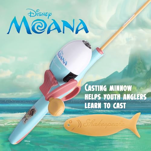 Disney Moana Kit 2'6" Spincast Combo for Kid (Disney Moana Beginner)