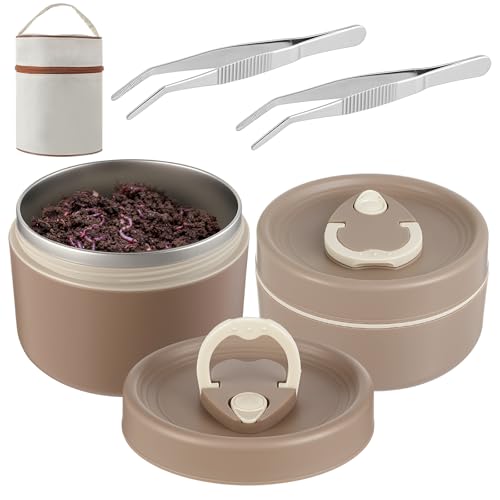 2 Pack Worm Containers for Fishing