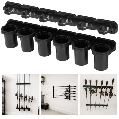 Heavy Duty Fishing Rod Storage Rack (BLACK)