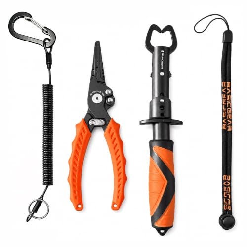 4 Piece Saltwater Fishing Tool Kit (7.5“ Orange Kit)