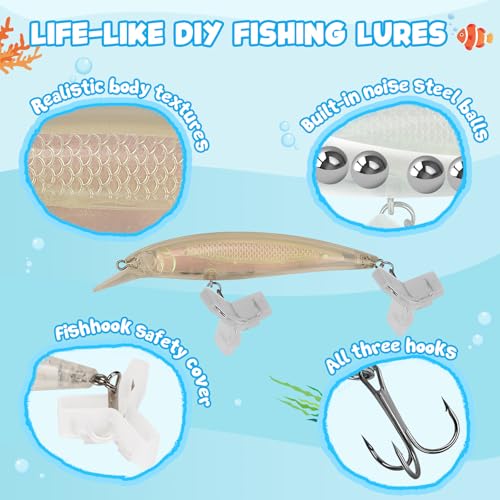 DIY Fishing Lure Kit (8pcs with acessions)