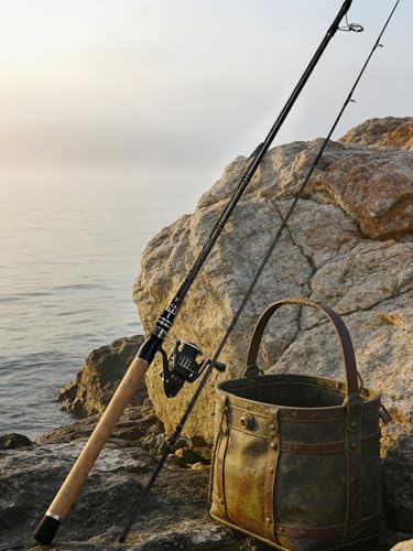 8Ft Spinning Fishing Rod (8'0"-Heavy-Fast-Black)