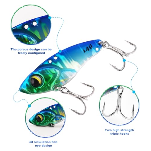 5PCS Vibration Bait Fishing Lures Set (1/2 oz, 5Pcs)