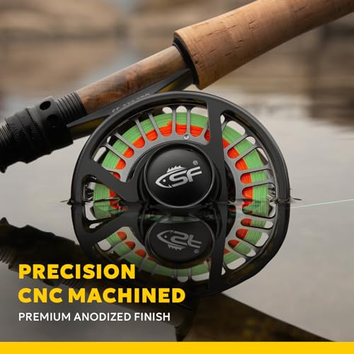 SF 003 Pro Fly Fishing Reel (Gunmetal Gray & Black/Moss Green / 5/6wt)