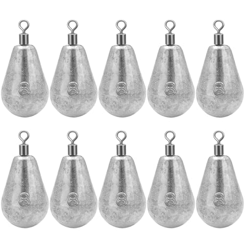 Long Casting Swivel Bell Sinkers Fishing Weights Drop Shot Weights (1oz-10pcs)