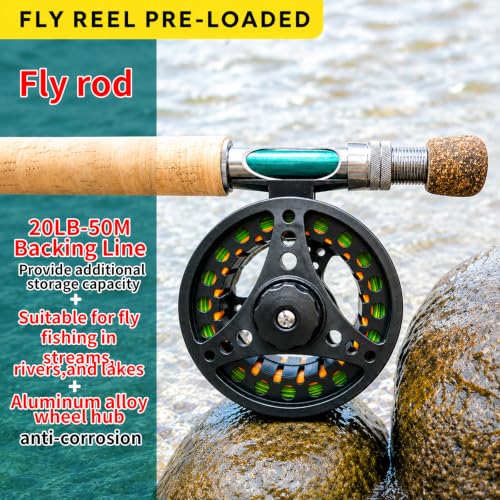 Fly Fishing Rod Combo (Dark Green / Dark Green-8)
