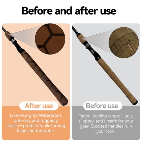 Honeycomb Pattern Shrink Wrap for Fishing Rod (25mm dia. x 5.25 ft long / Brown)