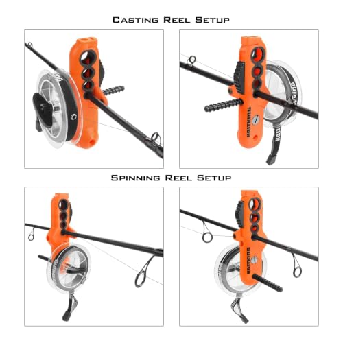 Patented Radius Fishing Line Spooler (E: Line Spooler - Orange)