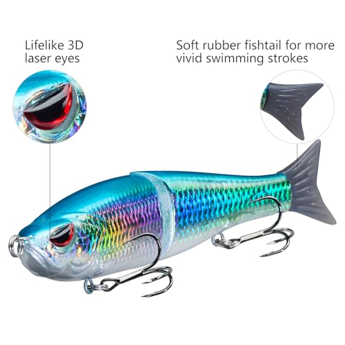 SwimShad Glide Baits Jointed Swimbait Bass Pike Salmon Trout Muskie Fishing Lure