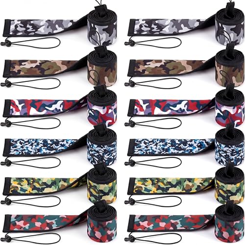 12 Pack Neoprene Fishing Rod Sleeves (65" / Assorted Camo)